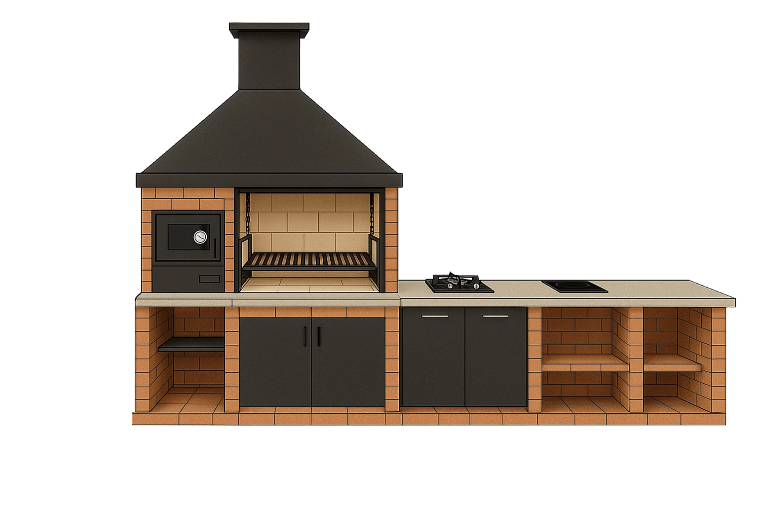 Barbacoa de obra personalizable 3