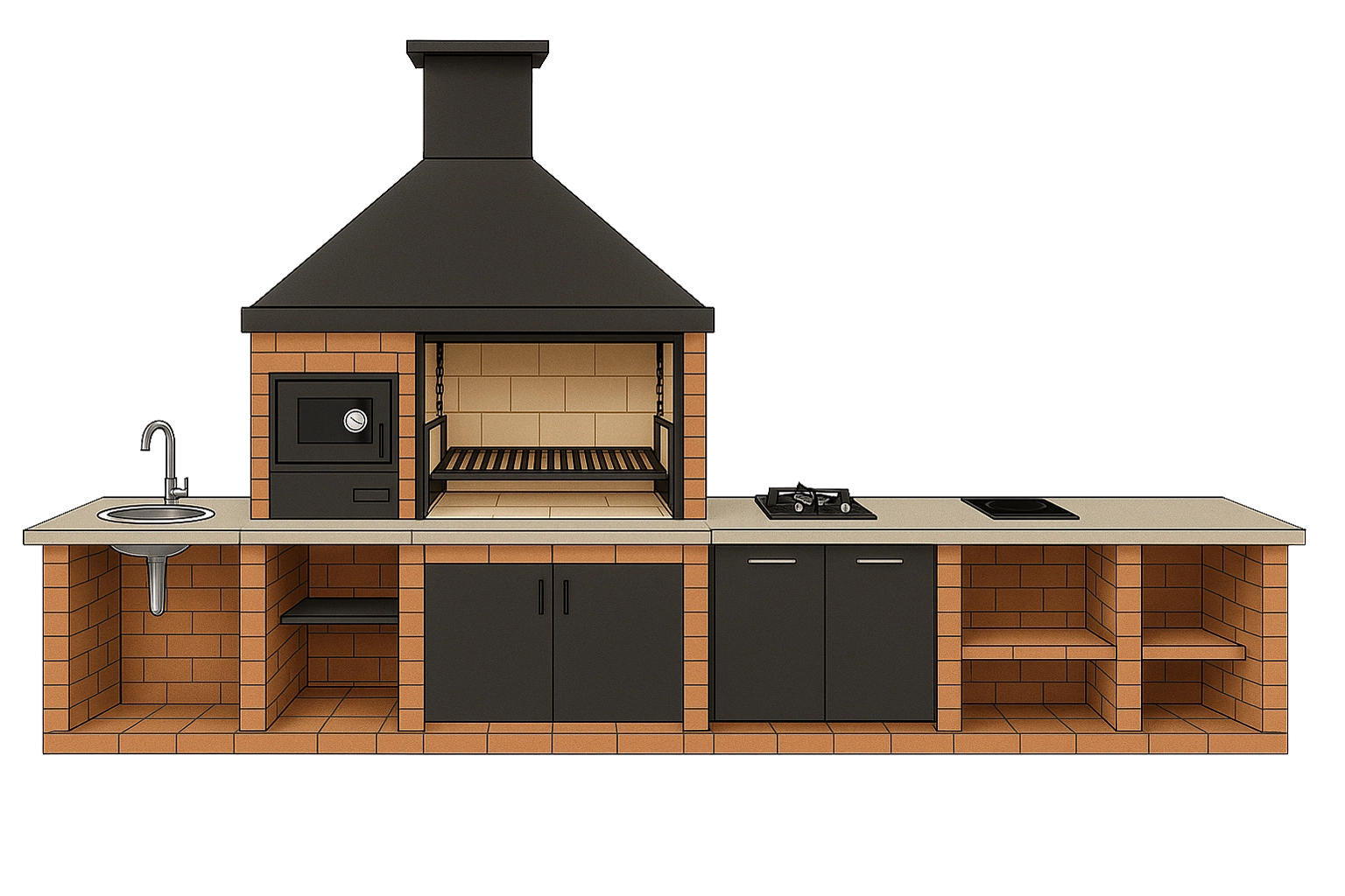Barbacoa de obra personalizable 4