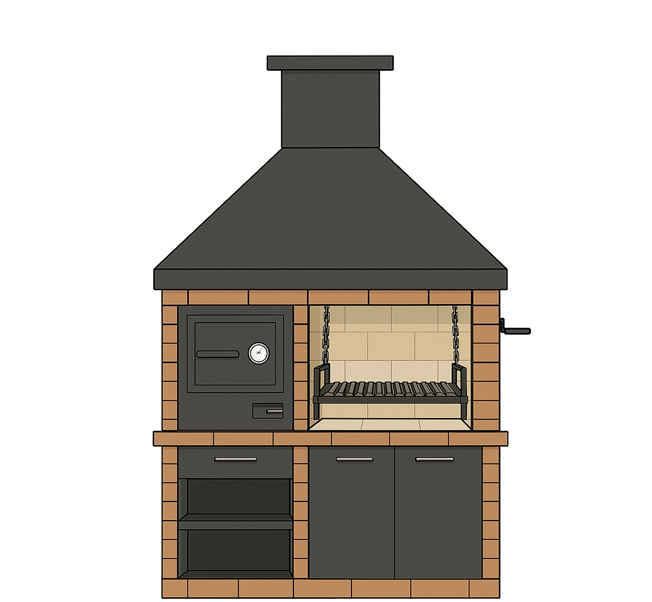 Barbacoa de obra modelo venecia